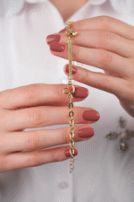 14 Ayar Altın Yıldız ve Kalp Figürlü Bileklik 442