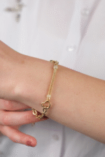 14 Ayar Altın Yıldız ve Kalp Figürlü Bileklik 442 - Görsel 2