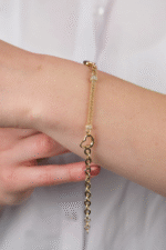 14 Ayar Altın Yıldız ve Kalp Figürlü Bileklik 442 - Görsel 3