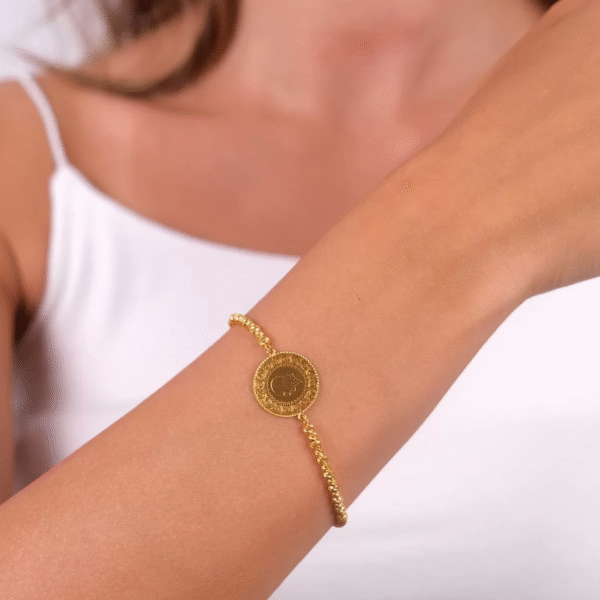 14 Ayar Altın Dorikalı Çeyrekli Bileklik 2