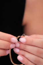 14 Ayar Altın İtalyan Zincir Sıra Taşlı Bileklik 716 - Görsel 5