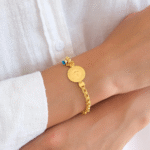 14 Ayar Altın Zincirli Çeyrekli Bileklik 403