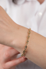 14 Ayar Altın Toplu Ataç Zincir Bileklik 753