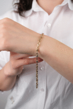 14 Ayar Altın Toplu Ataç Zincir Bileklik 753 - Görsel 2