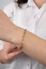 14 Ayar Altın Toplu Ataç Zincir Bileklik 753 - Görsel 4