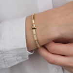 14 Ayar Altın Taşlı T Zincir Bileklik 632