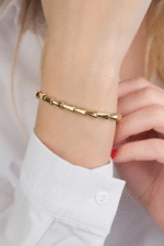 14 Ayar Altın Silindir Sıralı Bileklik 633 - Görsel 2