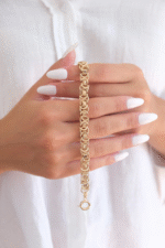 14 Ayar Altın Zincirli Bileklik 460 - Görsel 3