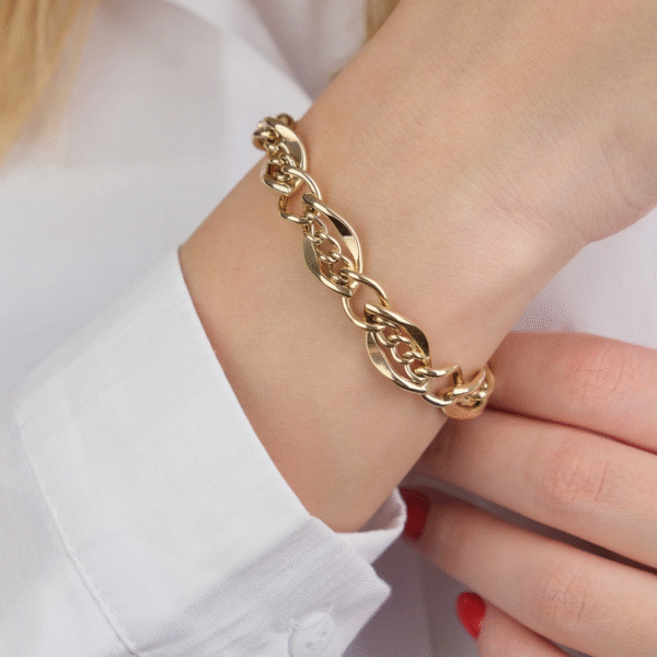 14 Ayar Altın Zincir Bileklik 654