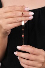 14 Ayar Altın Uğur Böcekli Çocuk Künyesi 21 - Görsel 2