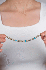 14 Ayar Altın Üç Nazar Boncuklu Çocuk Bileklik 6 - Görsel 2