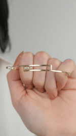 14 Ayar Altın Taş Detaylı Kaburga Kelepçe 142 - Görsel 3