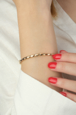 14 Ayar Altın Desenli Kelepçe 56 - Görsel 2