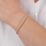 14 Ayar Altın Taşlı Rose Kelepçe 104