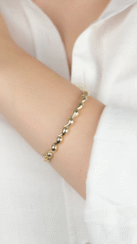 14 Ayar Altın Su Damlalı Kelepçe 132