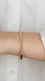 14 Ayar Altın İki Sıra Toplu Kelepçe