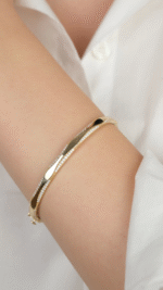 14 Ayar Altın Sade Kelepçe - Görsel 3