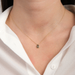 14 Ayar Altın Taşlı Damla Kolye 83