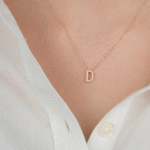 14 Ayar Altın Taşlı D Harfi 802