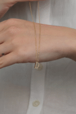 14 Ayar Altın Taşlı D Harfi 802 - Görsel 4