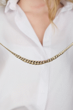 14 Ayar Altın Süzme Gurmet Zincir Kolye 579 - Görsel 3