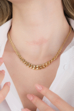 14 Ayar Altın Süzme Gurmet Zincir Kolye 579 - Görsel 2