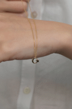 14 Ayar Altın Ay Yıldızlı Kolye 808 - Görsel 4