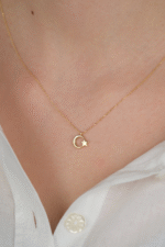 14 Ayar Altın Ay Yıldızlı Kolye 808 - Görsel 3