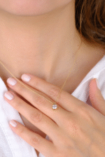 14 Ayar Altın Tek Taşlı Kolye 458 - Görsel 3