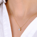 14 Ayar Altın Tek Taşlı Kolye 458