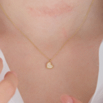 14 Ayar Altın Taşlı Kalpli Kolye 535