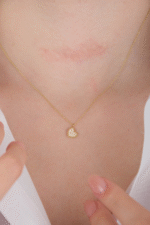 14 Ayar Altın Taşlı Kalpli Kolye 535