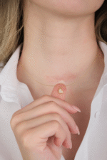 14 Ayar Altın Taşlı Kalpli Kolye 535 - Görsel 3