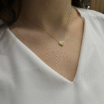 14 Ayar Altın Kalın Kalpli Kolye 673