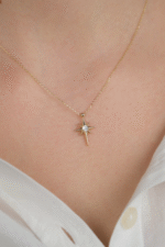 14 Ayar Altın Kutup Yıldızı Kolye 815 - Görsel 2