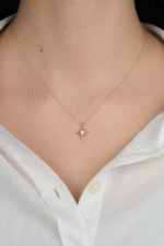 14 Ayar Altın Kutup Yıldızı Kolye 815