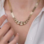 14 Ayar Altın Taşlı Gurmet Zincir Kolye 383