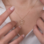 14 Ayar Altın Kelebek Kolye 347