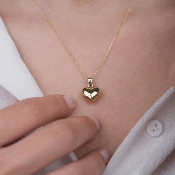 14 Ayar Altın Kalp Kolye 351