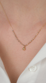 14 Ayar Altın İnce Toplu Kolye - Görsel 2