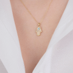 14 Ayar Altın Fatma Ana Eli Kolye 548