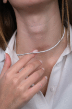 14 Ayar Beyaz Altın 3mm Su Yolu Kolye 645 - Görsel 2