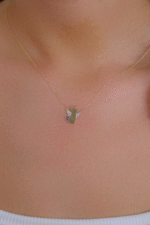 14 Ayar Altın Taşlı Nazar Boncuklu Melek Kolye 154