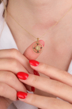 14 Ayar Altın Pusula Kolye 542 - Görsel 3