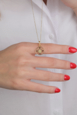 14 Ayar Altın Pusula Kolye 542 - Görsel 4