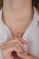 14 Ayar Altın Papatya Kolye 576 - Görsel 3