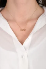 14 Ayar Altın Sonsuzluk Kolye - Görsel 3