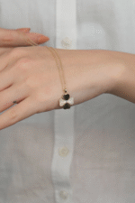 14 Ayar Altın Kalemli Yonca Kolye 816 - Görsel 4