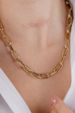 14 Ayar Altın Ataç Zincir Kolye 487 - Görsel 2