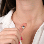 14 Ayar Altın Mavi Taşlı Kolye 302